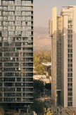 Close-up photo of skyscrapers in Downtown San Jose