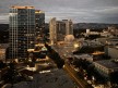 Photo of a view overlooking Downtown San Jose during the evening